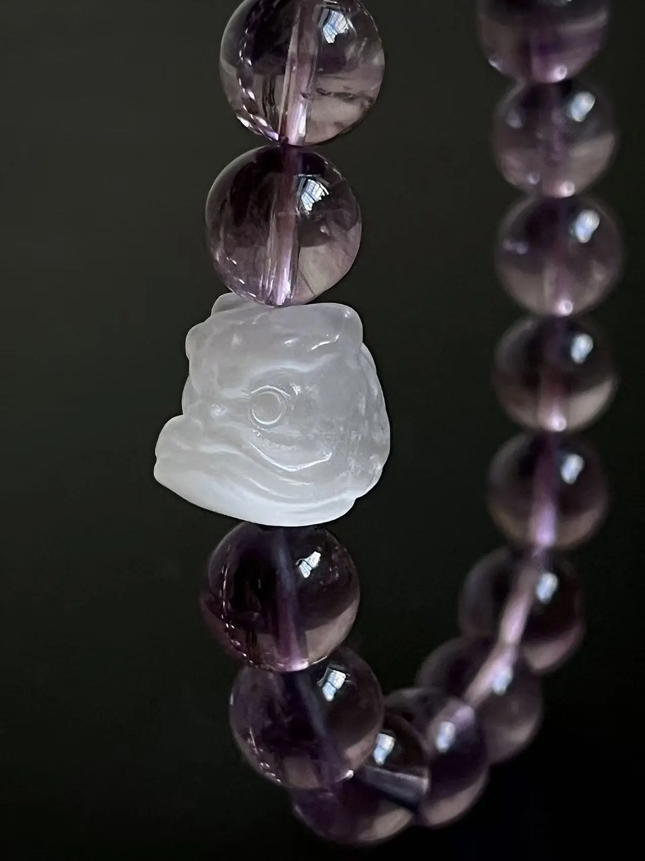 紫晶醒狮手串